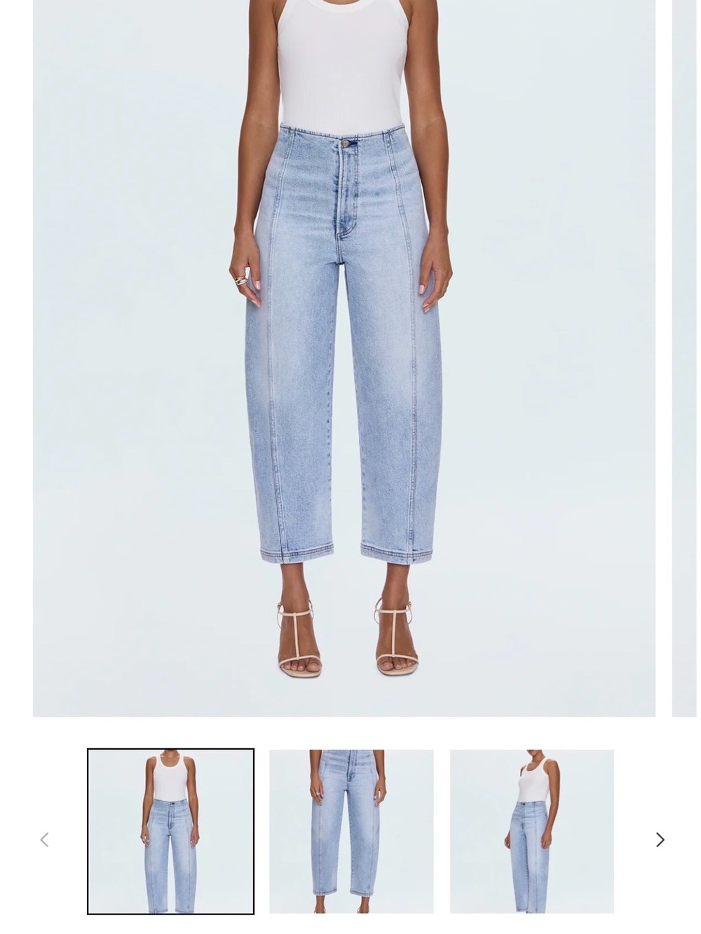 pistola Light Wash Straight-Leg High-Rise Jeans